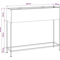 vidaXL Hævet haveplante Olivengrøn 100 x 26 x 82 cm Stål