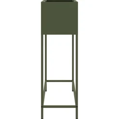vidaXL Hævet haveplante Olivengrøn 100 x 26 x 82 cm Stål