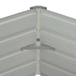 vidaXL hævet plantekasse 129x129x45 cm galvaniseret stål antracitgrå