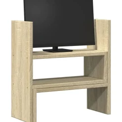vidaXL hylde til skrivebord 40x17x41 cm konstrueret træ sonoma-eg