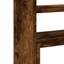 vidaXL hylde til skrivebord 40x17x41 cm konstrueret træ røget eg