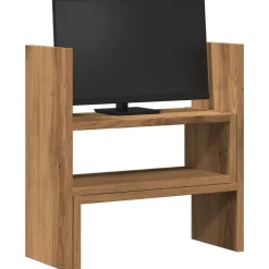 vidaXL hylde til skrivebord 40x17x41 cm konstrueret træ kunsteg