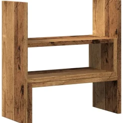 vidaXL hylde til skrivebord 40x17x41 cm konstrueret træ antikt træ
