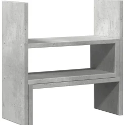 vidaXL hylde til skrivebord 40x17x41 cm konstrueret træ betongrå