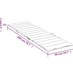 vidaXL hynde til dækstol 186x58x3 cm oxfordstof grå