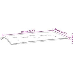 vidaXL hynde til havebænk 110x50x7 cm oxfordstof antracitgrå