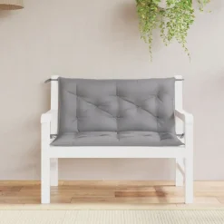 vidaXL hynder til havebænk 2 stk. 100x50x7 cm oxfordstof grå