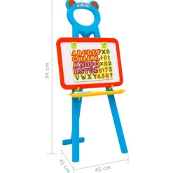 vidaXL 2-i-1 børnestaffeli med tavle og whiteboard