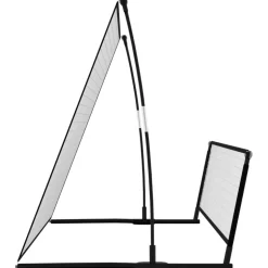 vidaXL 2-i-1 fodbold-rebounder 202x104x120 cm stål