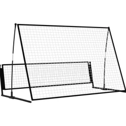 vidaXL 2-i-1 fodbold-rebounder 202x104x120 cm stål