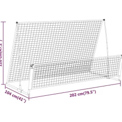 vidaXL 2-i-1 fodbold-rebounder 202x104x120 cm stål