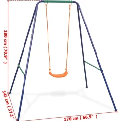 vidaXL 2-i-1 gynge og babygynge orange