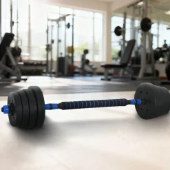 vidaXL 2-i-1 Håndvægt Barbell Sæt 30kg 30kg Sort og Blå
