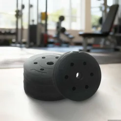 vidaXL 4-i-1 Håndvægt Sæt 30kg Sort og rød Cement og jernsand