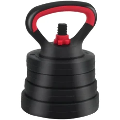 vidaXL 4-i-1 Håndvægte Barbell Kettlebell Sæt 20kg 20kg Sort og rød