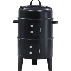 vidaXL 3-i-1 kul-/røgegrill 40x80 cm