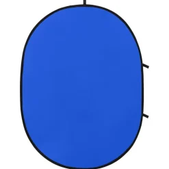 vidaXL 2-i-1 oval fotobaggrund 200x150 cm grøn og blå