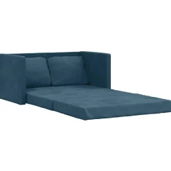 vidaXL 2-i-1 sovesofa 122x204x55 cm velour blå
