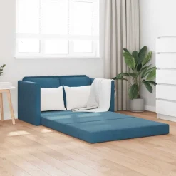 vidaXL 2-i-1 sovesofa 122x204x55 cm velour blå