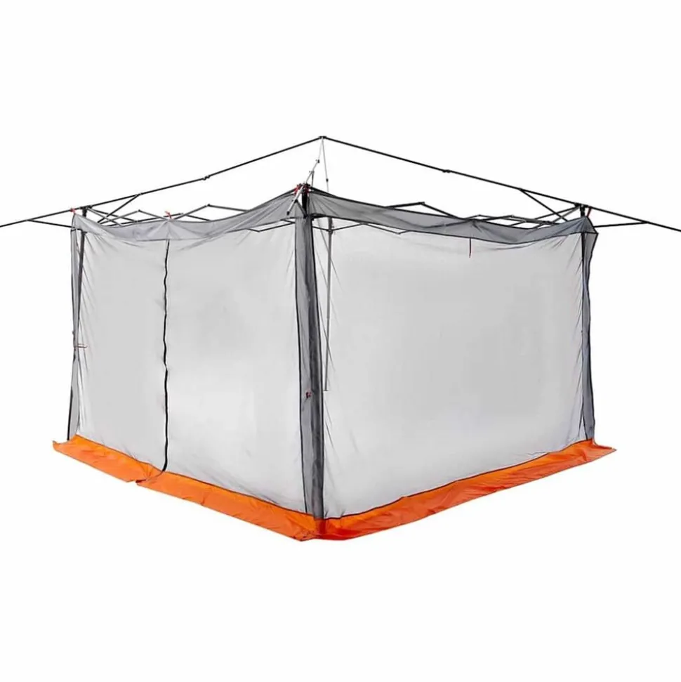 vidaXL Indertelt med tag Grå og orange 520 x 520 x 190 cm taft