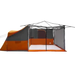 vidaXL Indertelt med tag Grå og orange 520 x 520 x 190 cm taft