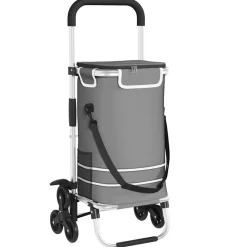 vidaXL Indkøbsvogn Grå 47 x 39 x 100,5 cm Oxford stof