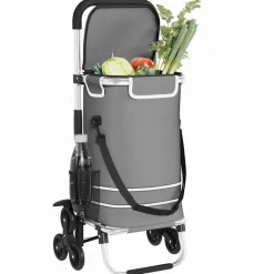 vidaXL Indkøbsvogn Grå 47 x 39 x 100,5 cm Oxford stof