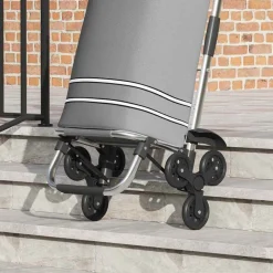 vidaXL Indkøbsvogn Grå 47 x 39 x 100,5 cm Oxford stof