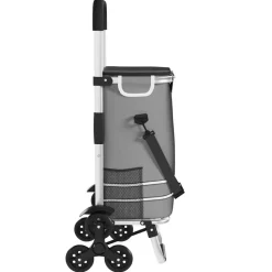 vidaXL Indkøbsvogn Grå 47 x 39 x 100,5 cm Oxford stof