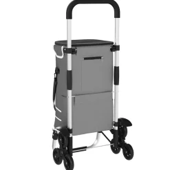 vidaXL Indkøbsvogn Grå 47 x 39 x 100,5 cm Oxford stof
