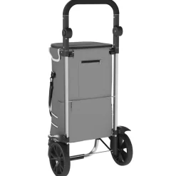 vidaXL Indkøbsvogn Grå 36,5 x 46,5 x 100,5 cm Oxford stof