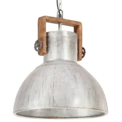 vidaXL industriel hængelampe 25 W rund 40 cm E27 sølvfarvet