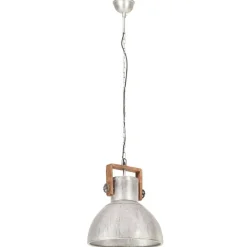 vidaXL industriel hængelampe 25 W rund 40 cm E27 sølvfarvet