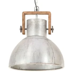vidaXL industriel hængelampe 25 W rund 40 cm E27 sølvfarvet
