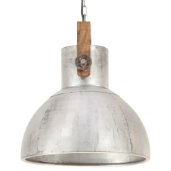vidaXL industriel hængelampe 25 W rund 40 cm E27 sølvfarvet
