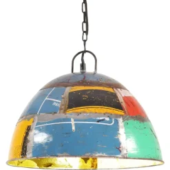 vidaXL industriel hængelampe 25 W rund vintagestil 41 cm E27 flerfarvet