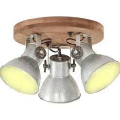 vidaXL industriel loftlampe 25 W 42x27 cm E27 sølvfarvet