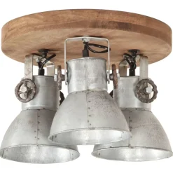 vidaXL industriel loftlampe 25 W 42x27 cm E27 sølvfarvet