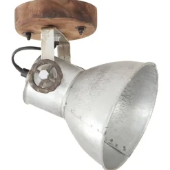vidaXL industrielle væg-/loftlamper 2 stk. 20x25 cm E27 sølvfarvet