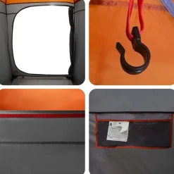 vidaXL Instant telt til 2 personer med hurtig frigivelse Grå og orange