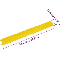 vidaXL kabelbeskyttere 4 stk. 98,5 cm ramper gul
