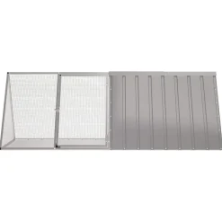 vidaXL kaninbur 201,5x80,5x71 cm galvaniseret stål grå