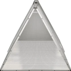 vidaXL kaninbur 201,5x80,5x71 cm galvaniseret stål grå