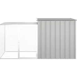 vidaXL kaninbur 200x91x100 cm galvaniseret stål grå