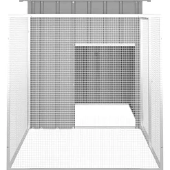 vidaXL kaninbur 200x91x100 cm galvaniseret stål grå
