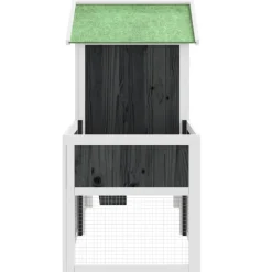 vidaXL kaninbur 170x63x113 cm massivt fyrretræ grå