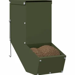 vidaXL Kaninfeeder Oliven grøn 12,5 x 26 x 28,5 cm Koldvalset Stål