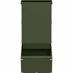 vidaXL Kaninfeeder Oliven grøn 12,5 x 26 x 28,5 cm Koldvalset Stål