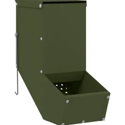 vidaXL Kaninfeeder Oliven grøn 12,5 x 26 x 28,5 cm Koldvalset Stål