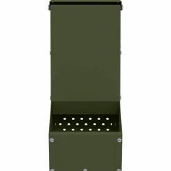 vidaXL Kaninfeeder Oliven grøn 12,5 x 26 x 28,5 cm Koldvalset Stål